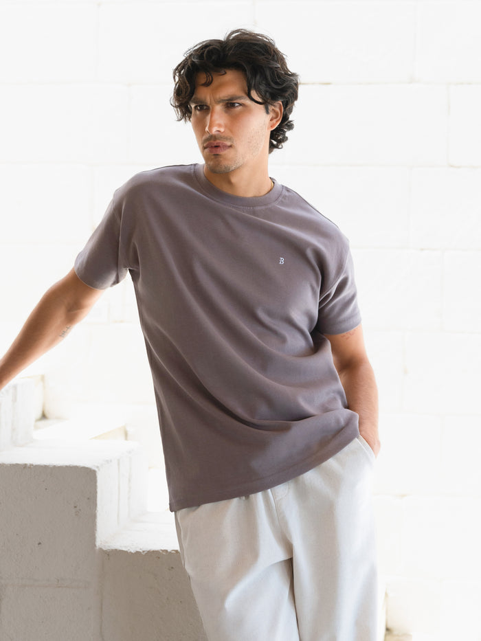 Conrad Relaxed Anchor T-Shirt - Light Brown