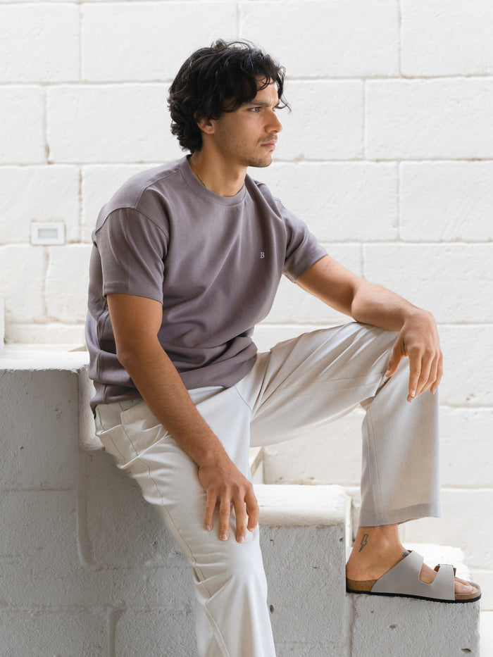 Conrad Relaxed Anchor T-Shirt - Light Brown