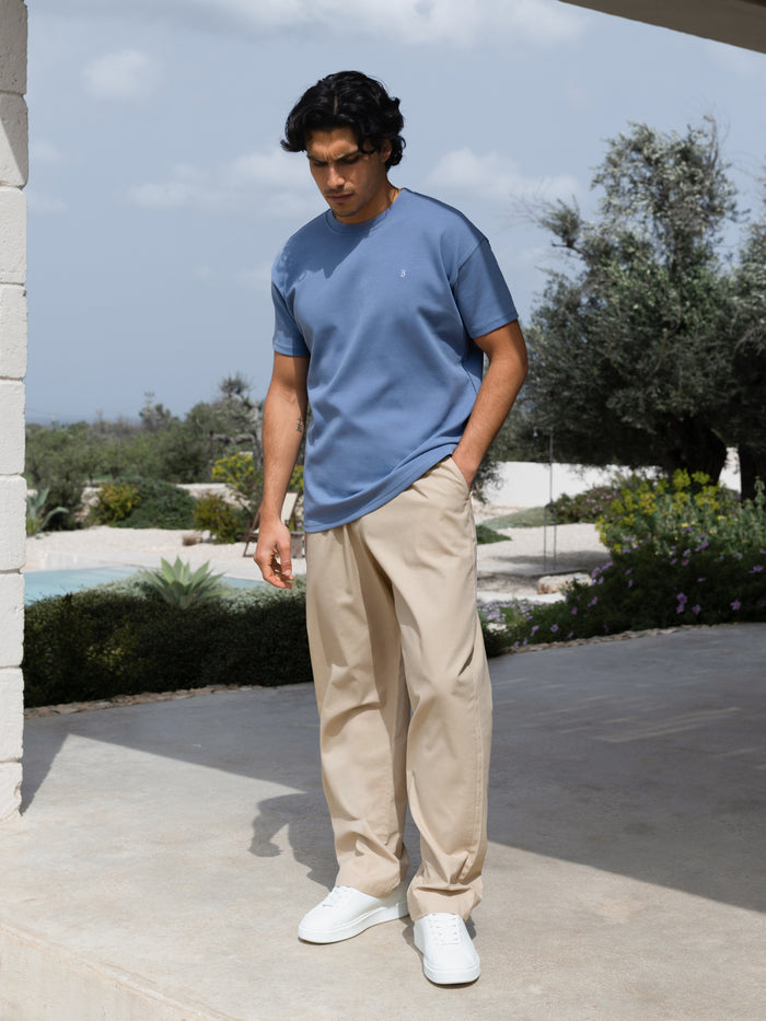 Conrad Relaxed Anchor T-Shirt - Mid Blue
