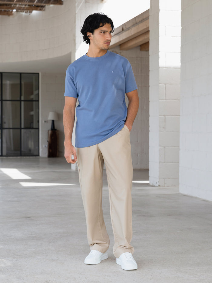 Conrad Relaxed Anchor T-Shirt - Mid Blue