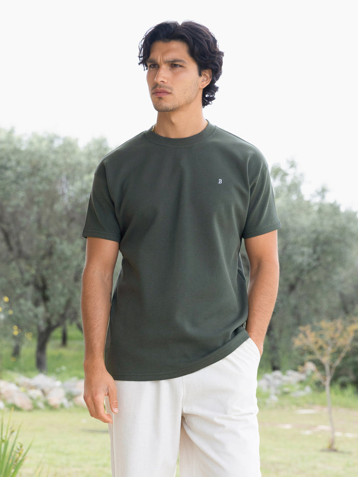 Conrad Relaxed Anchor T-Shirt - Pine Green