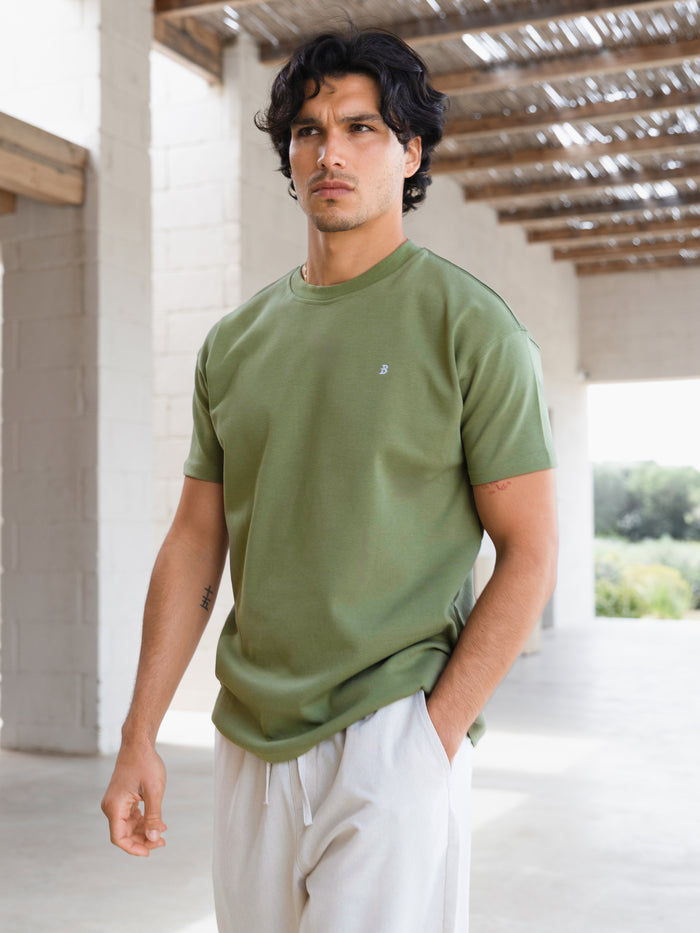 Conrad Relaxed Anchor T-Shirt - Washed Green