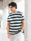 Conrad Relaxed Stripe T-Shirt - Dark Green