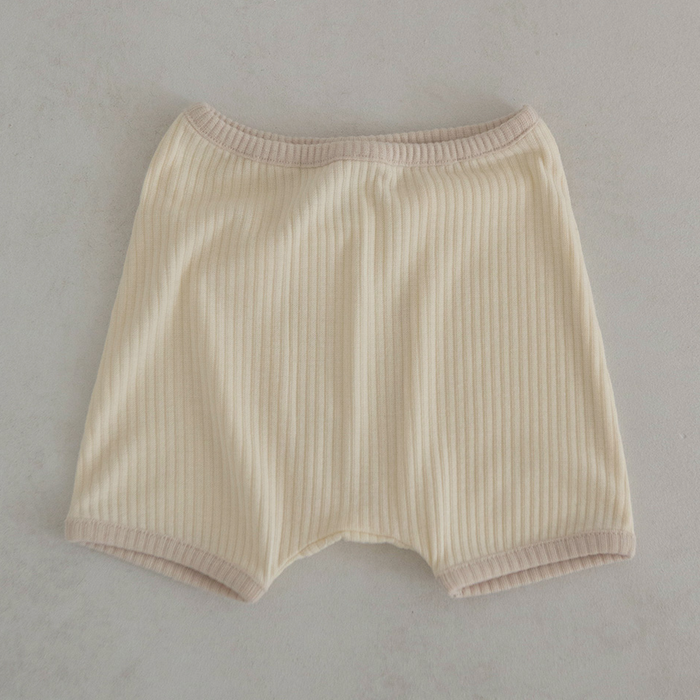 Contrast Rib Bodysuit & Short Set Vanilla