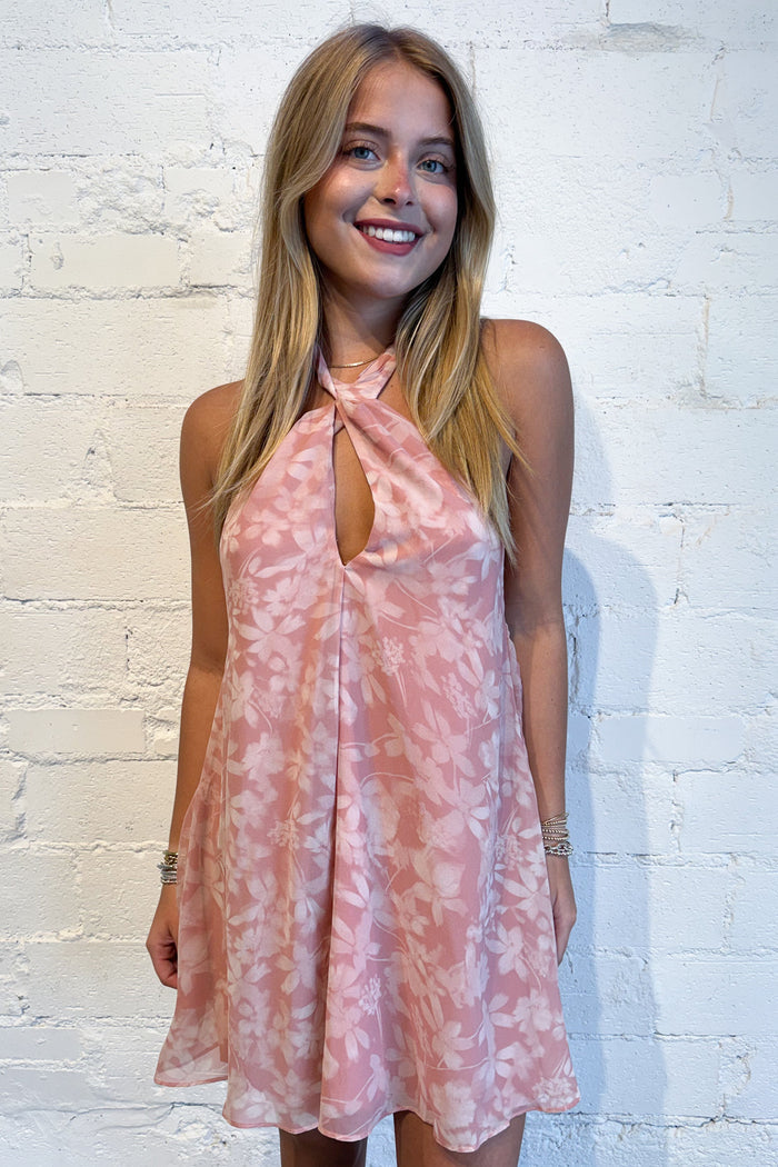 Coral Sands Halter Dress, adeline boutique, dallas boutique, boutique