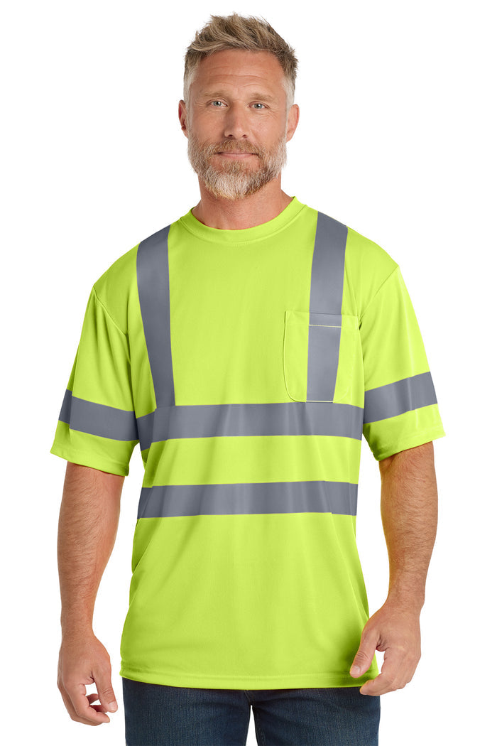 CornerStone® - ANSI 107 Class 3 Short Sleeve Snag-Resistant Reflective T-Shirt | CS408 - The Lemon Print & Design Studio
