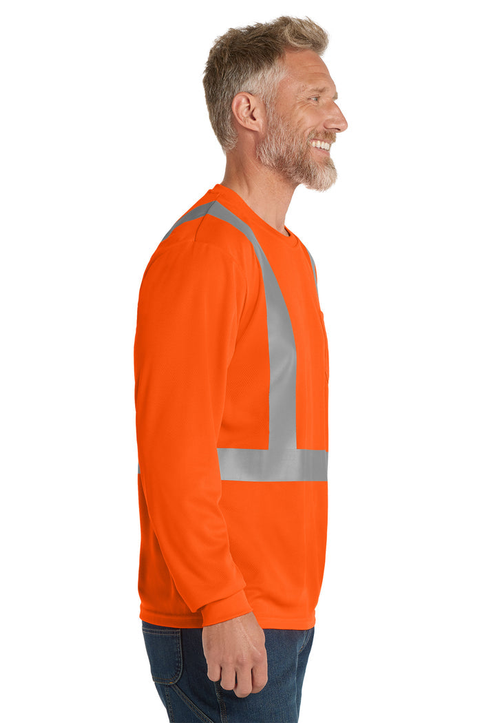 CornerStone® ANSI 107 Class 2 Mesh Long Sleeve Tee | CS201 - The Lemon Print & Design Studio