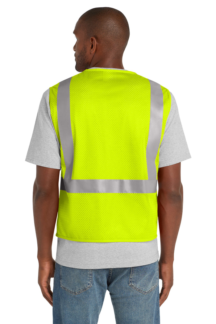 CornerStone® ANSI 107 Class 2 Mesh Zippered Vest | CSV102 - The Lemon Print & Design Studio
