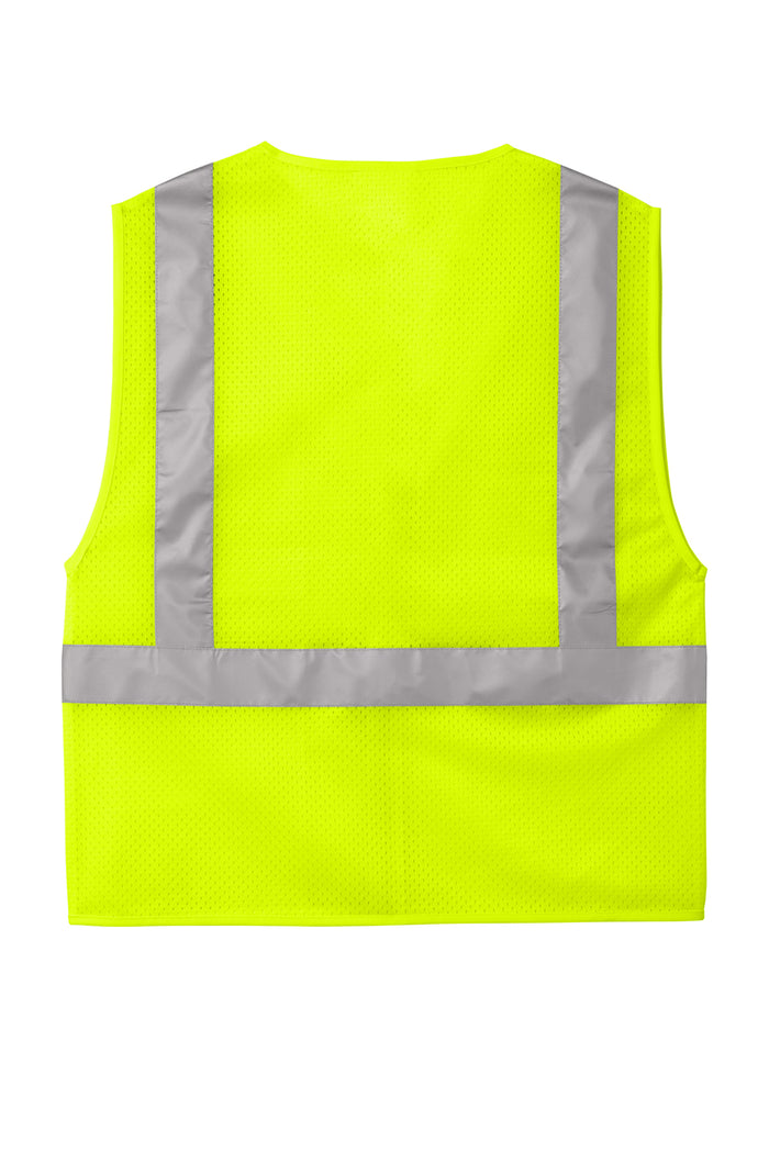 CornerStone® ANSI 107 Class 2 Mesh Zippered Vest | CSV102 - The Lemon Print & Design Studio