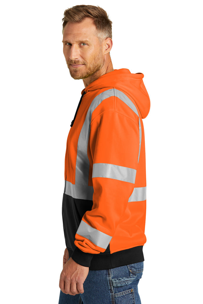 CornerStone® ANSI 107 Class 3 Heavy-Duty Fleece Full-Zip Hoodie | CSF300 - The Lemon Print & Design Studio