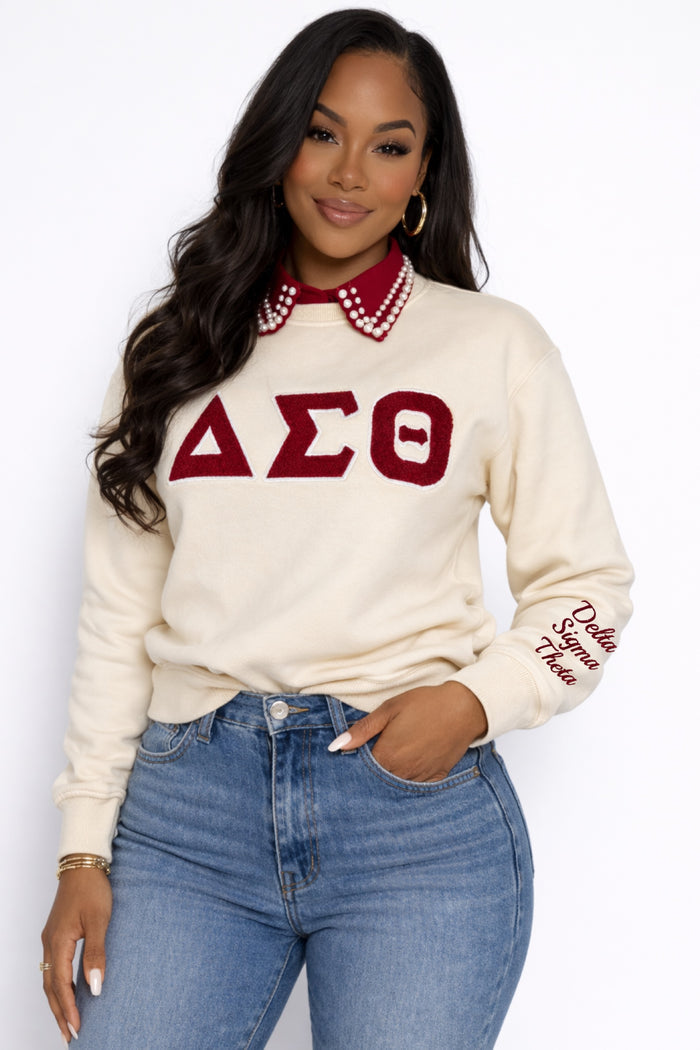 Cream DST Sleeve Sweatshirt