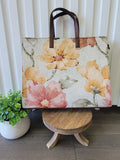 Cream Floral Temple Bag