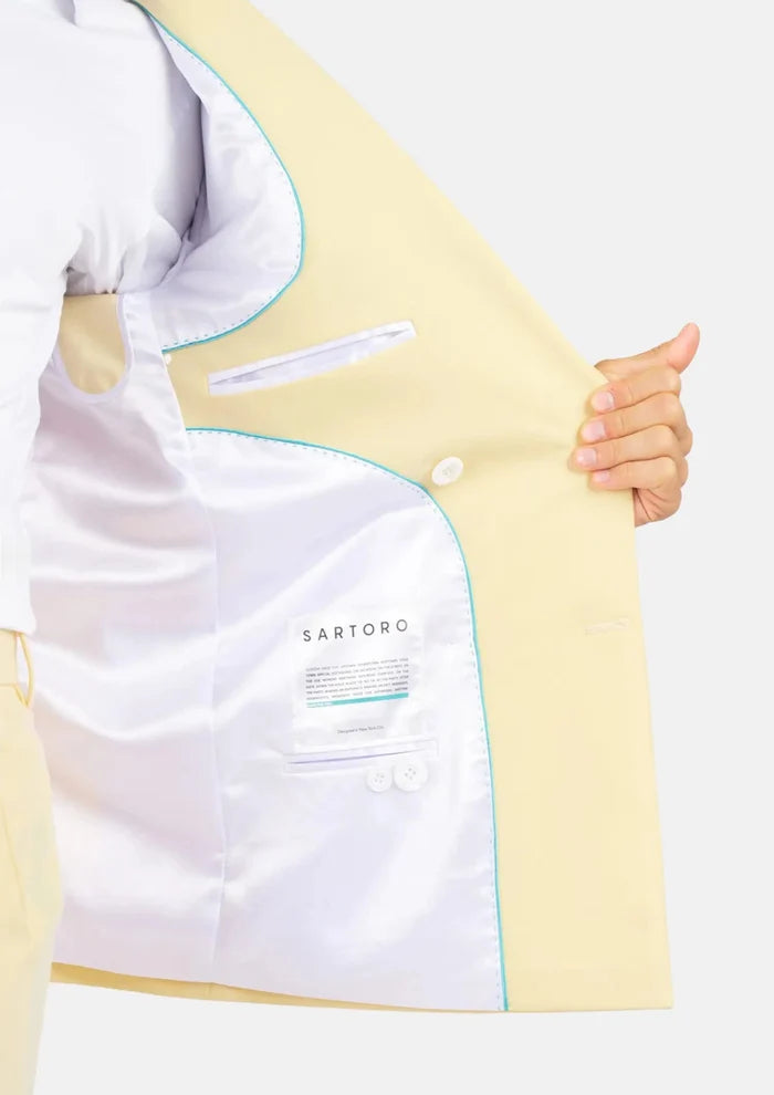 Waverly Cream Stretch Suit - SARTORO