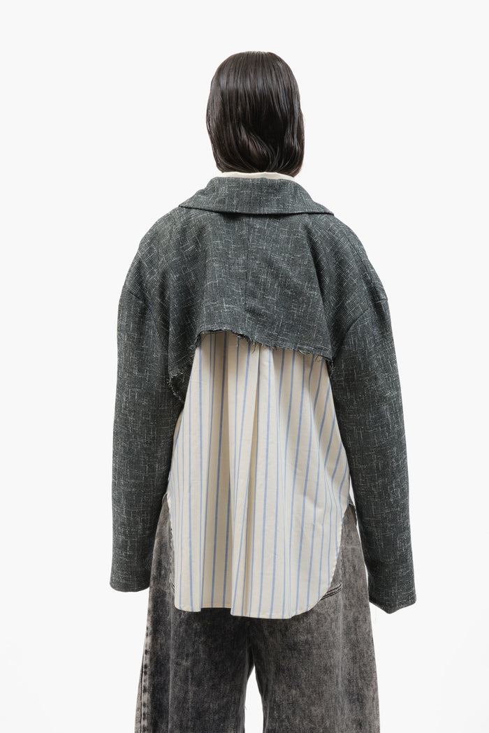 Cropped Raw Blazer