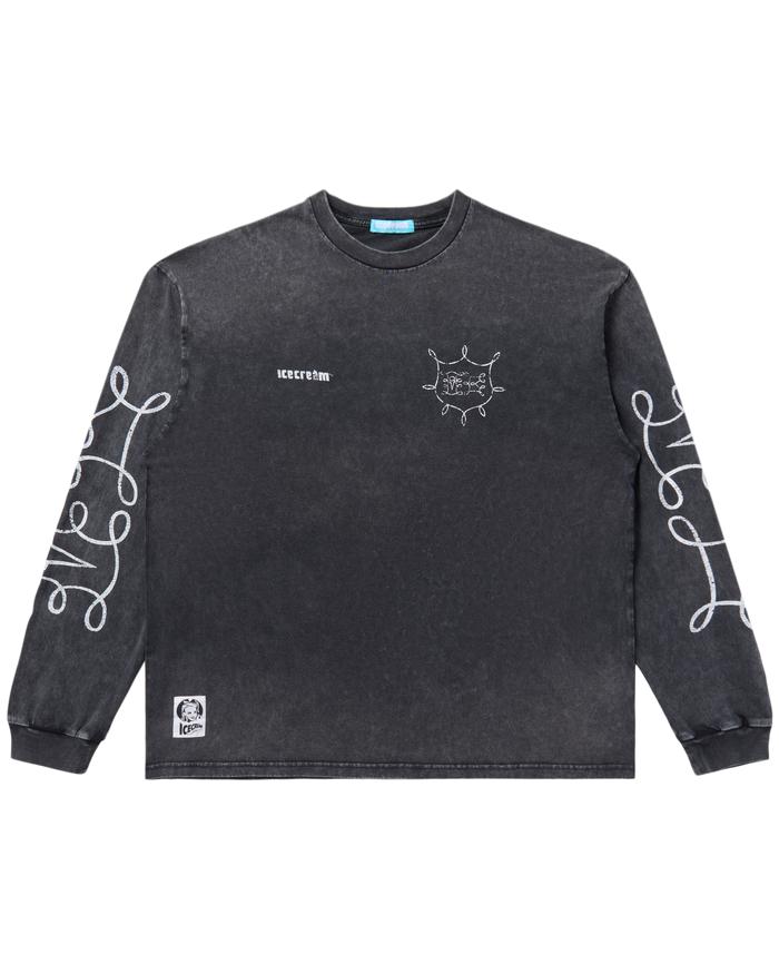Damaged Cotton LS T-Shirt Icecream