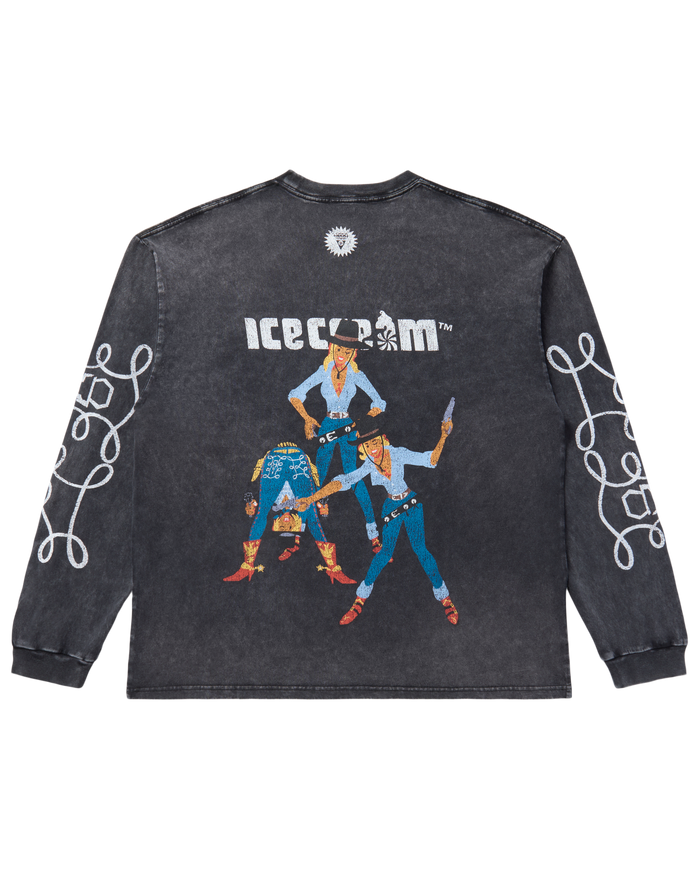 Damaged Cotton LS T-Shirt Icecream