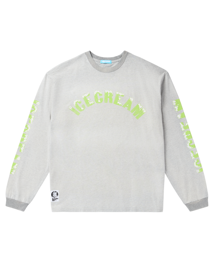 Damaged Cotton LS T-Shirt Running Dog