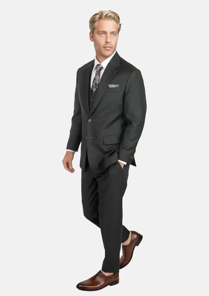 Dark Green Twill Suit
