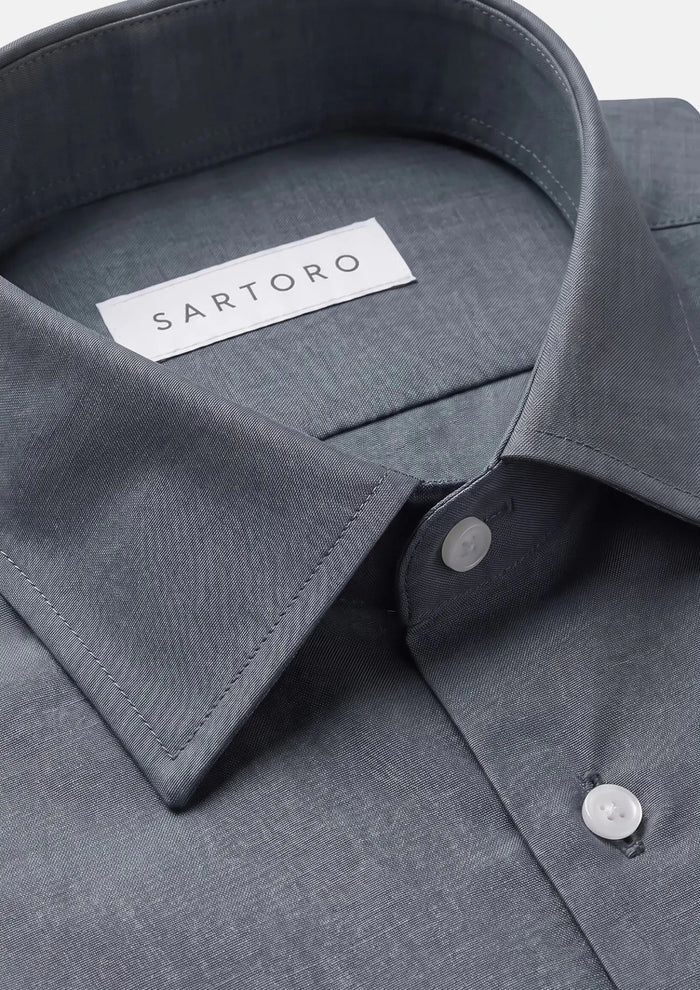Dark Grey Ultrasoft Bamboo Shirt - SARTORO