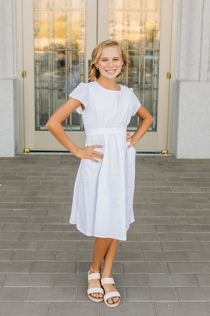 girl in white dress