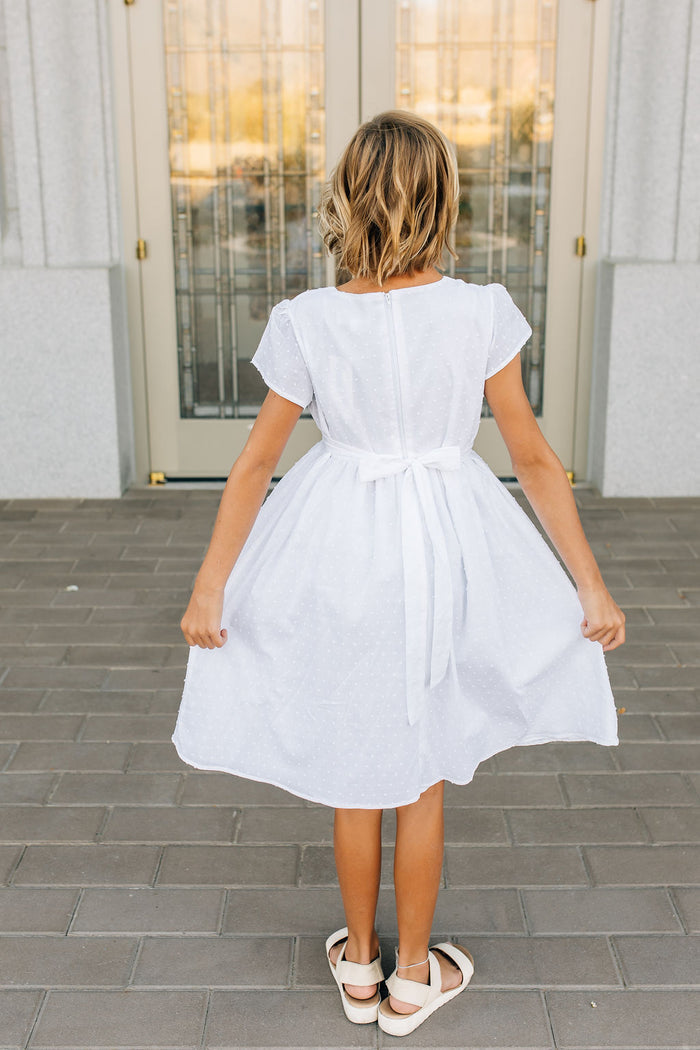 girl in white dress