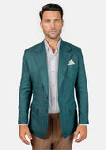 Ellis Deep Teal Linen Jacket - SARTORO