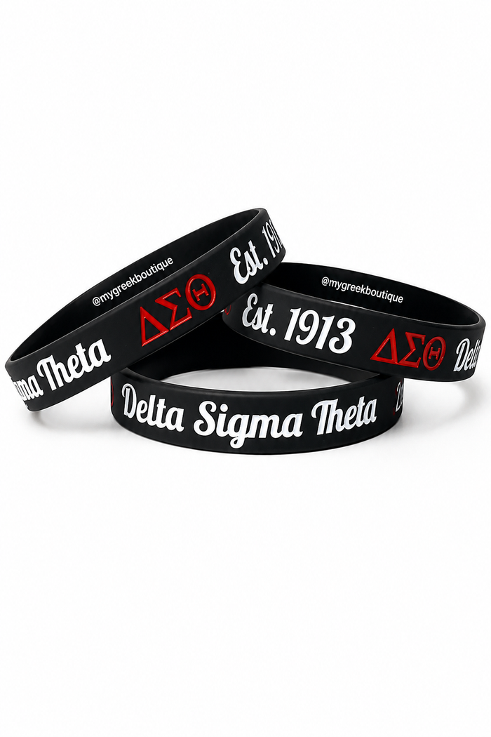 Delta Black Silicone Bracelet