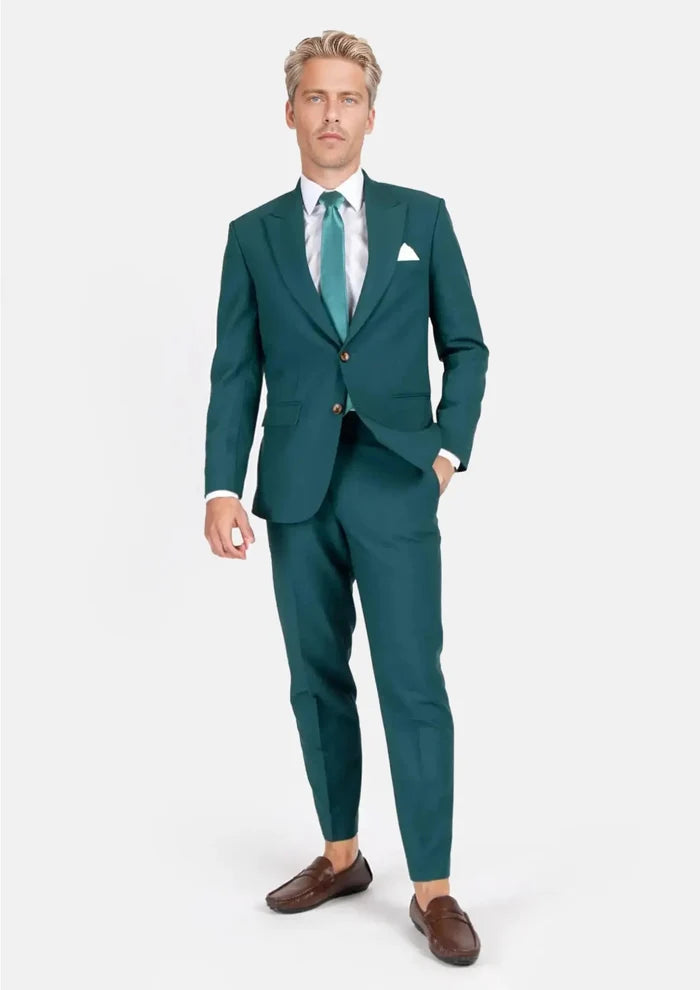 Bryant Diamantia Teal Stretch Suit - SARTORO