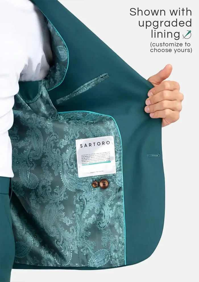 Bryant Diamantia Teal Stretch Suit - SARTORO