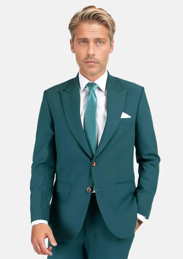 Diamantia Teal Stretch Suit