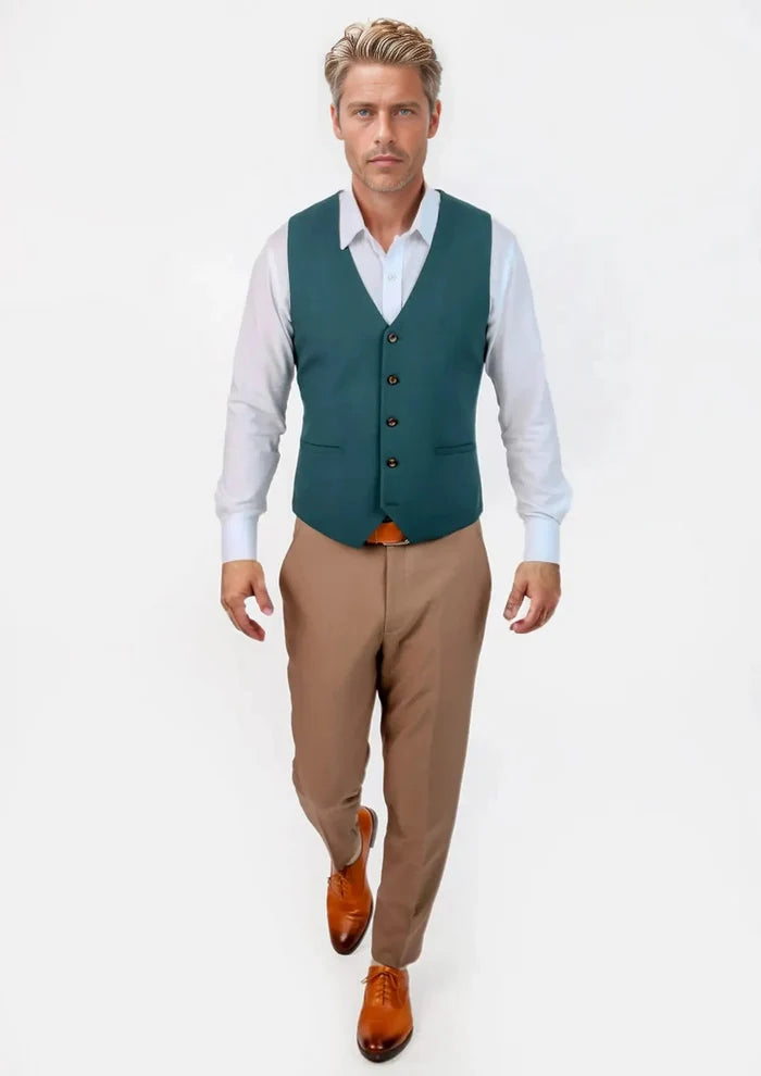 Diamantia Teal Vest - SARTORO