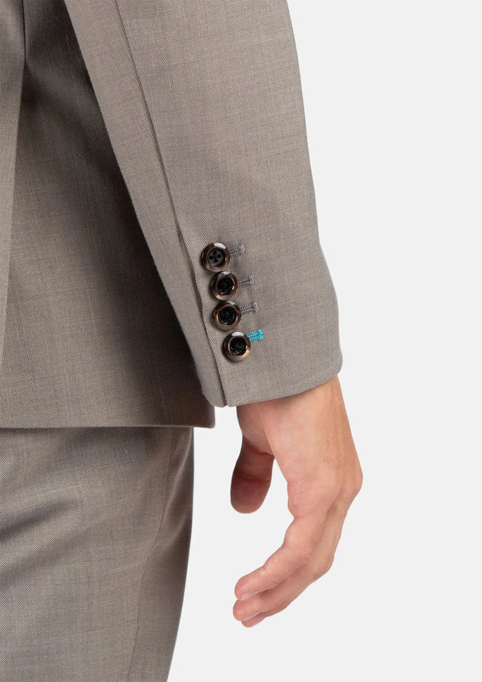 Astor Light Brown Sharkskin Jacket - SARTORO