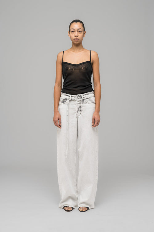 "DOWN TO EARTH" WIDE LEG JEAN WASHED GREY - 032c