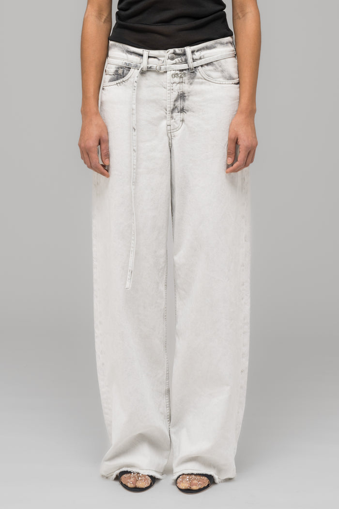 "DOWN TO EARTH" WIDE LEG JEAN WASHED GREY - 032c