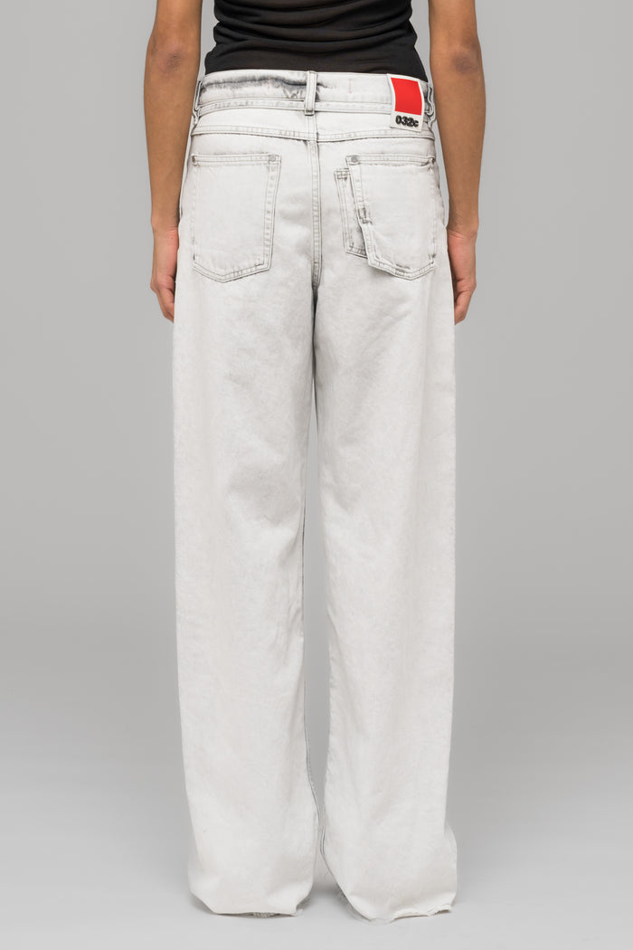 "DOWN TO EARTH" WIDE LEG JEAN WASHED GREY - 032c