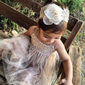 Dusty Pink Sequins A-line Tulle Flower Girl Dresses, Lovely Little girl Dresses, FG066