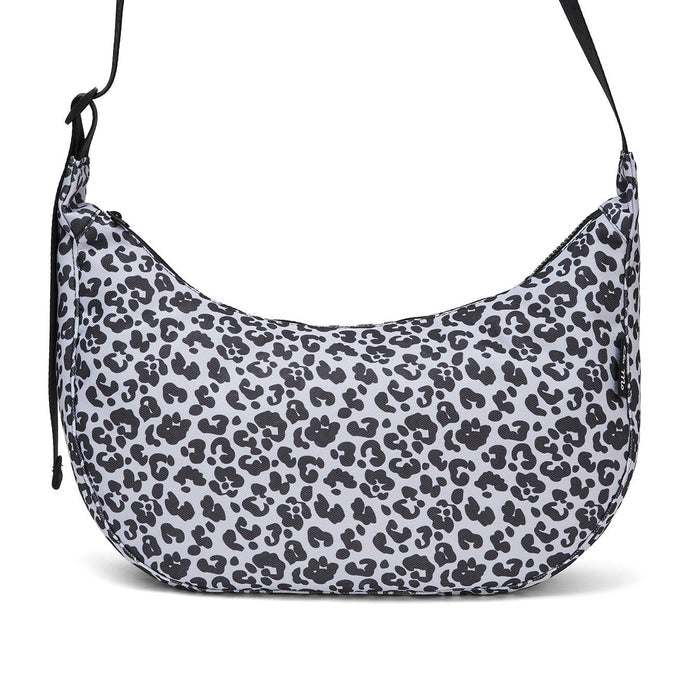 Ela Mo™ Moon Bag | Leo. Vorderansicht der Umhängetasche mit verstellbarem Schulterriemen.