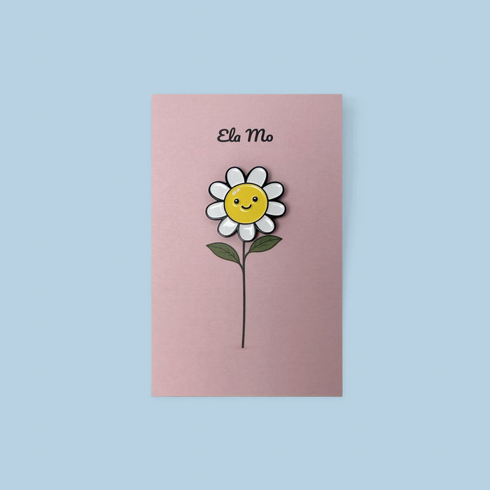 Ela Mo™ Pin für Rucksäcke | Smiley Flower