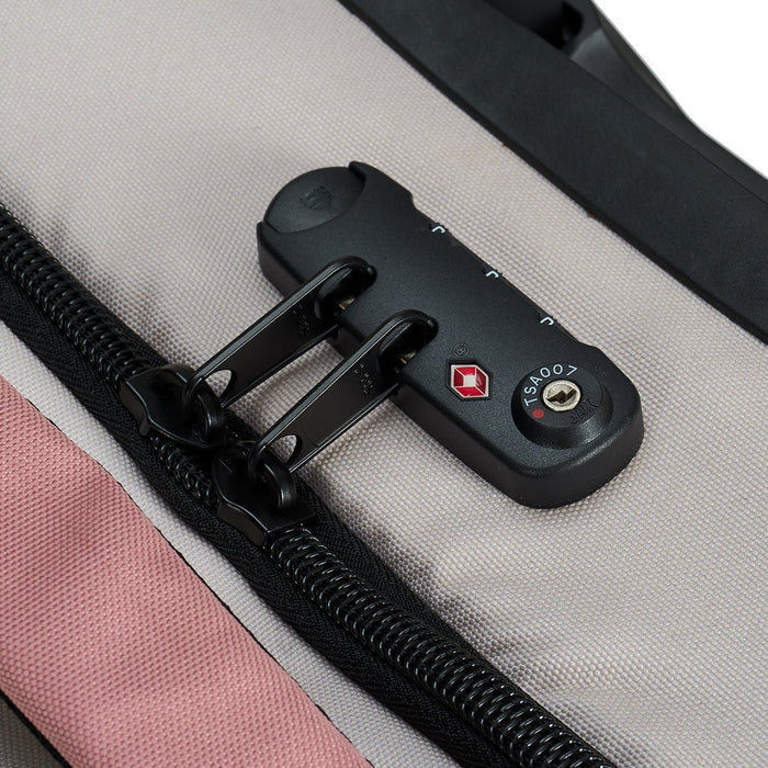 Ela Mo™ Reisetasche mit Rollen 42 Liter | Embroidery Edition Losy. TSA-Verschluss der geblümten Tasche für mehr Sicherheit.