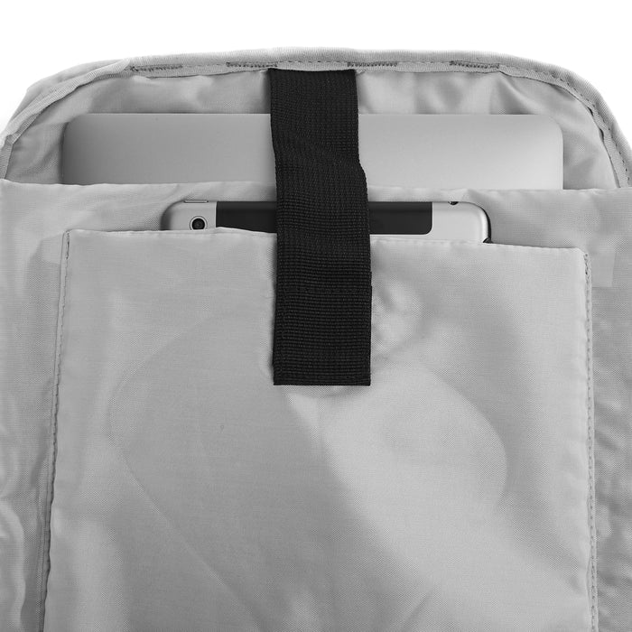 Ela Mo™ Rolltop Rucksack | Black. Innenbereich des Rucksacks mit separatem Laptopfach.