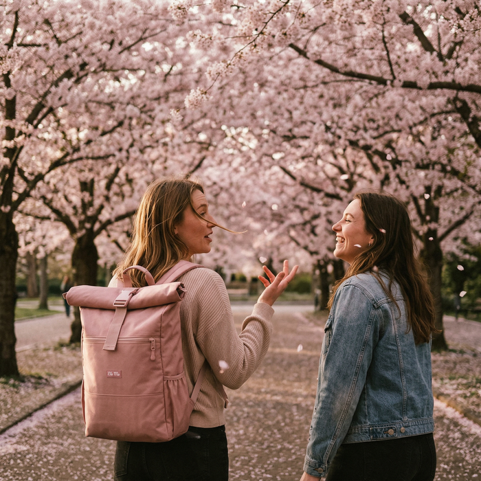 Ela Mo™ Rolltop Rucksack | Pastel Rose