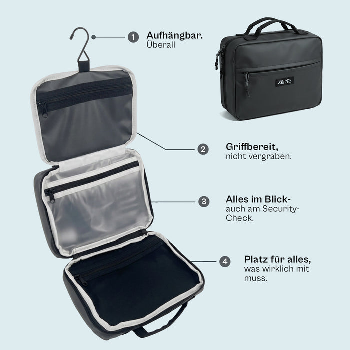 Ela Mo™ Wash Bag | Coated Edition Slate