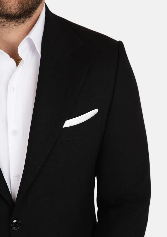 Ellis Black Linen Blend Jacket - SARTORO