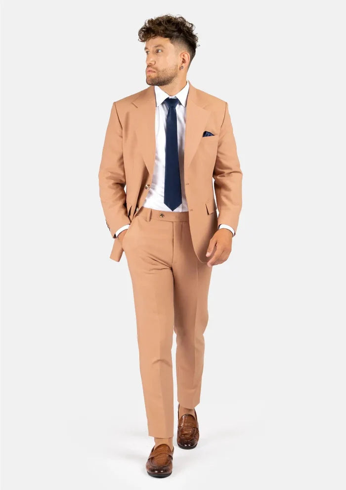 Ellis Camel Stretch Suit - SARTORO