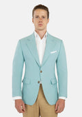 Ellis Light Teal Linen Blend Jacket - SARTORO