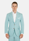 Ellis Light Teal Linen Blend Suit - SARTORO