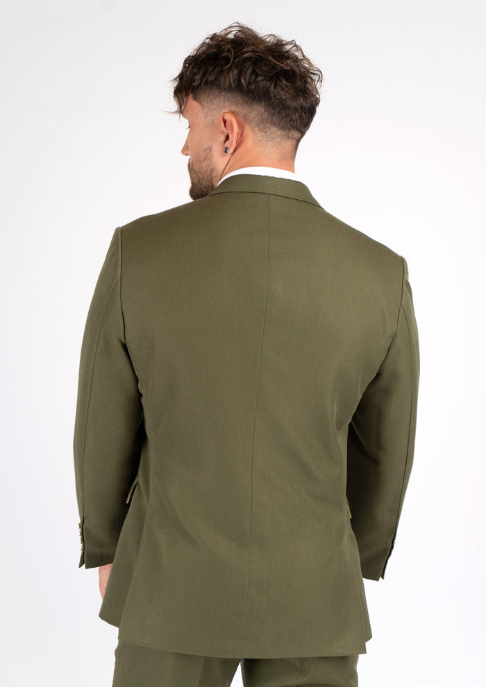 Ellis Olive Cotton Suit - SARTORO