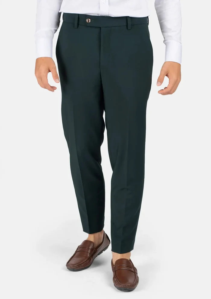Emerald Green Stretch Pants - SARTORO