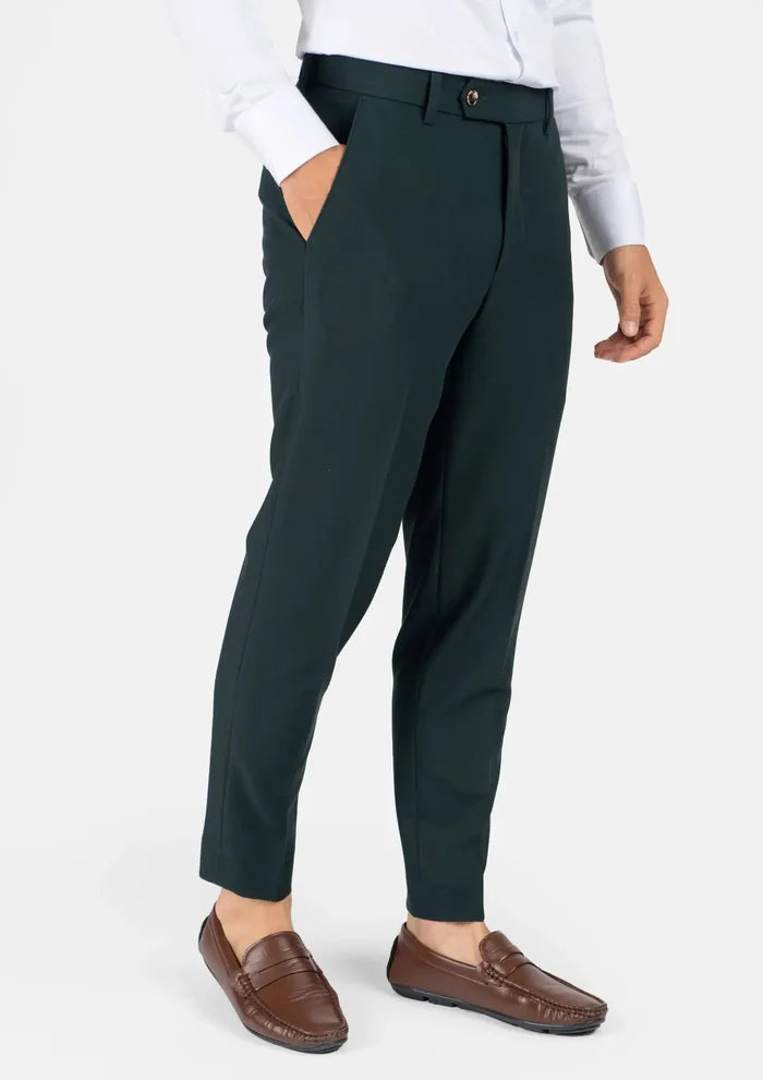 Emerald Green Stretch Pants - SARTORO