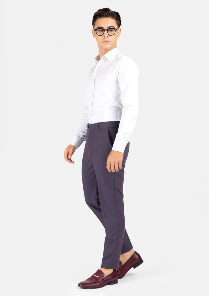 Eminence Purple Stretch Pants - SARTORO